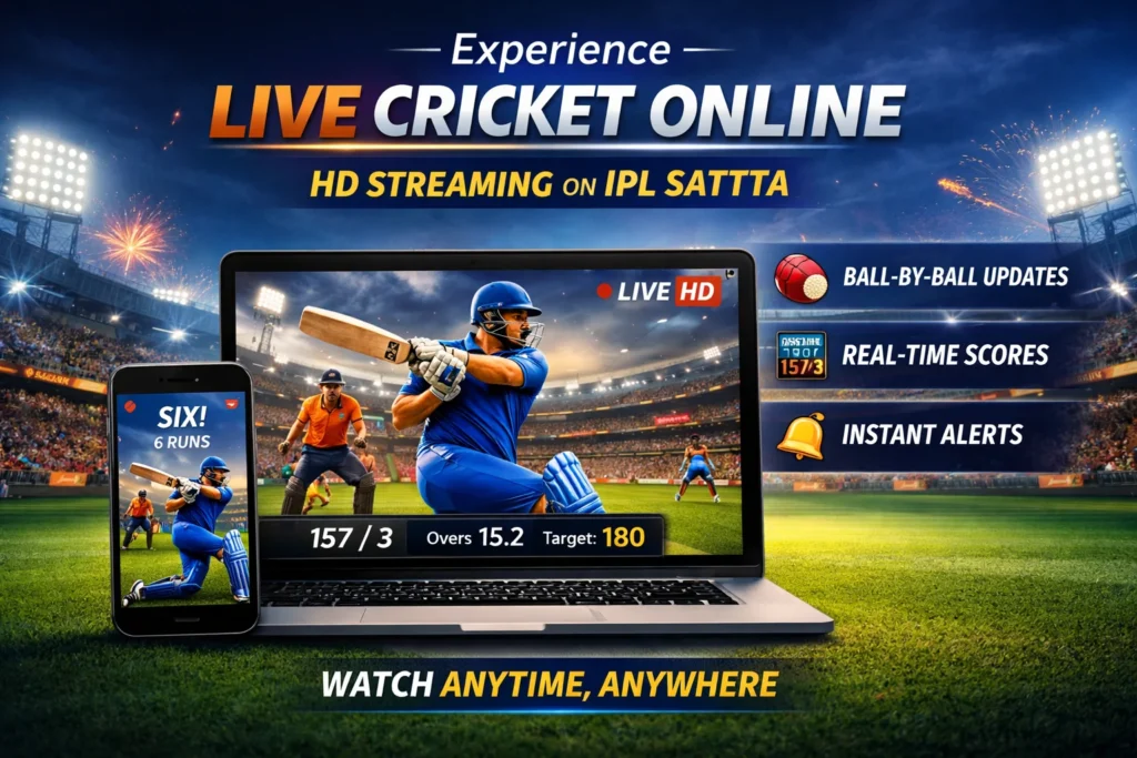 Live cricket online in HD quality showing clear scoreboard, real-time stats, and smooth streaming experience