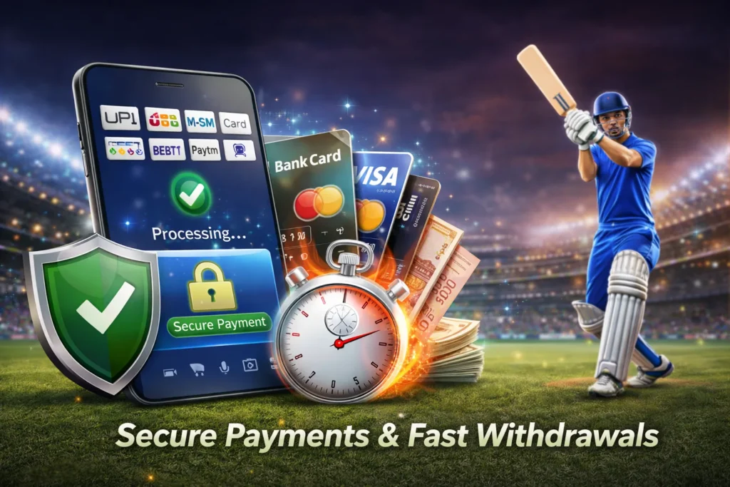 Secure payment methods and fast withdrawals in Online Match Betting with UPI and bank transfer options