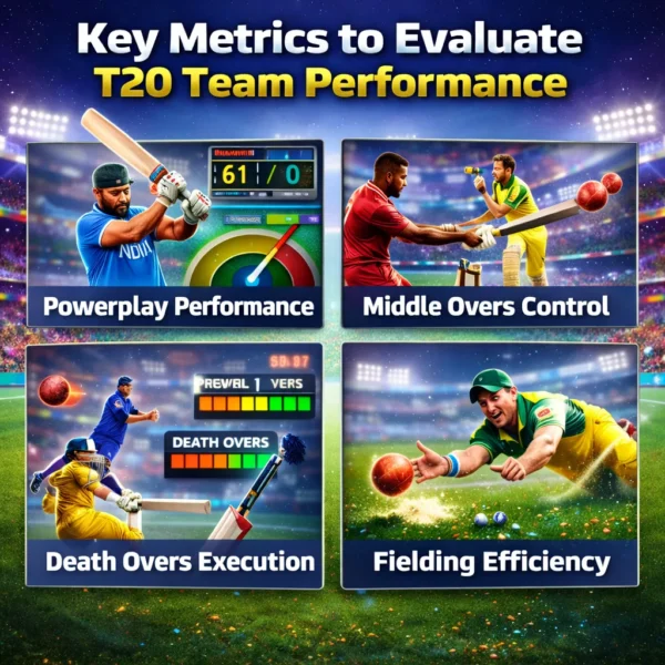 Mobile interface showing T20 World Cup Team lineup news live scores commentary and match updates on IPL SATTA