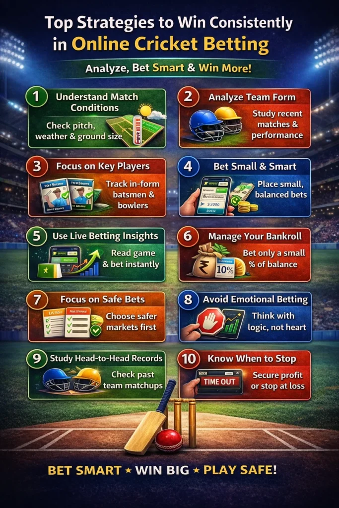 Top strategies to win consistently in online cricket betting.
