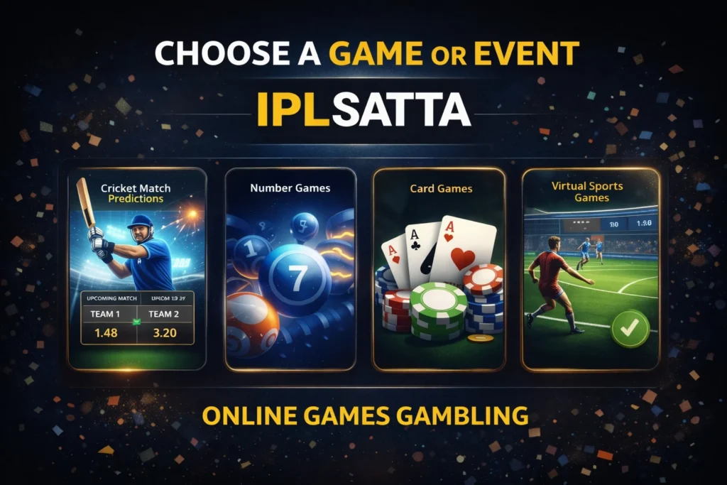 Popular online games gambling options on IPL Satta including cricket predictions, card games and virtual sports
